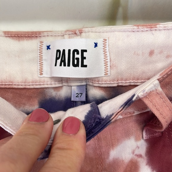Paige Watercolor Tie Dye Skinny Jeans - Picture 11 of 12